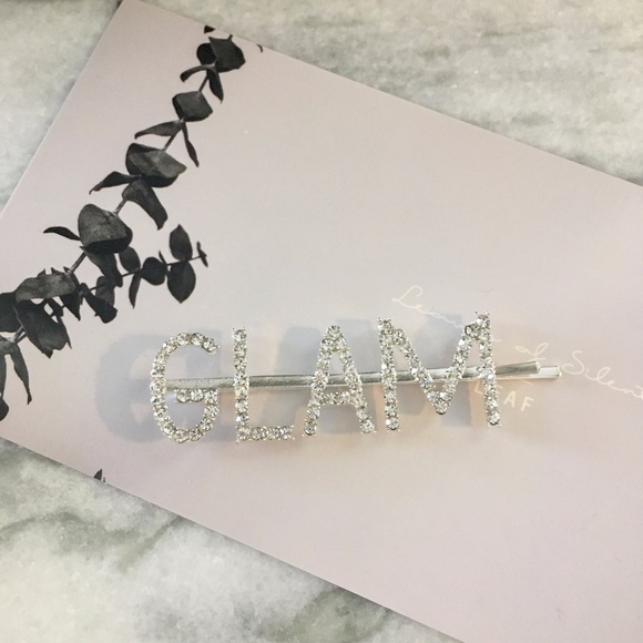 GLAM Silver Rhinestone Statement Hair Pin Clip - Picture 3 of 10